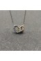 David Yurman Žien Kábel Zberateľstvo Spriahnuté Srdce Prívesok Náhrdelník Rýdzeho Striebra s 18K Žlté Zlato 16.4 mm