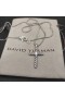 David Yurman Žien Klasický Kábel Cross Prívesok Rýdzeho Striebra s Center Diamond 19,5 mm