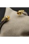 David Yurman Žien Klasický Kábel Putá Náramok Rýdzeho Striebra s 18K Žlté Zlato A Žlté Diamanty, 5mm
