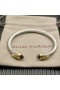 David Yurman Žien Klasický Kábel Putá Náramok Rýdzeho Striebra s 18K Žlté Zlato S Fialovým Diamanty, 5mm