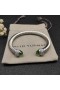 David Yurman Žien Klasický Kábel Putá Náramok Rýdzeho Striebra s Peridot a Pavé Diamanty 7mm