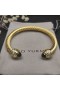 David Yurman dámske Klasické Cablespira Putá Náramok 18K Žlté Zlato s Hnedých Diamantov, 7mm