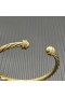 David Yurman Žien Helena Cablespira Putá Náramok 18K Žltého Zlata s Diamantmi 4 mm