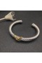 David Yurman Žien X Klasická Káblová Stanica Putá Náramok Rýdzeho Striebra s 14K Žltého Zlata, 7mm