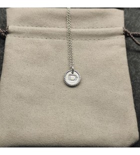 David Yurman Prvotné Čaro Rýdzeho Striebra s Diamond D
