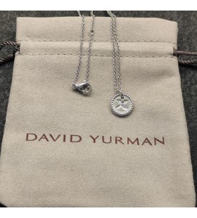 David Yurman Prvotné Čaro Rýdzeho Striebra s Diamond X