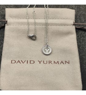 David Yurman Prvotné Čaro Sterling Silver Diamond s Y