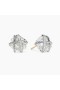 David Yurman 케이블 랩 스 터 드 귀걸이 스털링 실버 크리스탈과 다이아몬드 12mm