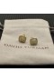David Yurman 몸집이 작은 알비온 스 터 드 귀걸이와 18K 옐로우 골드 다이아몬드 파베 세팅 5mm