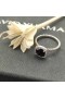 David Yurman Petite Chatelaine 파베 세팅 베젤 링 스털링 실버 블랙 오 닉스 및 다이아몬드 7mm