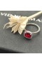 David Yurman Petite Chatelaine 파베 세팅 베젤 링 스털링 실버,로돌 라이트 가닛 및 다이아몬드 7mm