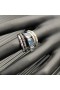 David Yurman Stax 다섯 행 링 스털링 실버 햄프턴 파란 황옥 및 다이아몬드 15mm