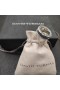 David Yurman 를 간소화하 세 행 밴드 반지 스털링 실버 블랙 다이아몬드 8.5mm