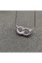 David Yurman 여자의 벨몬트 억제하는 링크 목걸이 펜 던 트 다이아몬드 스털링 실버 20mm
