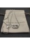 David Yurman 여자의 벨몬트 억제하는 링크 목걸이 펜 던 트 다이아몬드 스털링 실버 20mm
