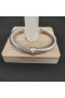 David Yurman 여자의 고전적인 케이블 역 팔목 팔찌 스털링 실버 사이즈의 18 캐럿 옐로우 골드 및 다이아몬드 파베 세팅 7mm