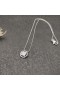 David Yurman 여성의 인피니티 스털링 실버 펜던트 목걸이와 함께 다이아몬드 파베 세팅 7mm