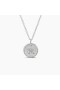 David Yurman 여자의 초기 매력 목걸이 스털링 실버 다이아몬드와 R