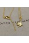 David Yurman 여자의 북쪽 스타 부적이즈의 18 캐럿 옐로우 골드와 핑크 다이아몬드 15mm