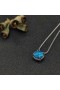 David Yurman 여자의 몸집이 작은 Chatelaine 스털링 실버 펜던트 목걸이와 함께 블루 Topaz8mm