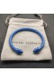 David Yurman 여성의 르네상스인 케이블 팔목 팔찌는 어두운 푸른 알루미늄 5mm