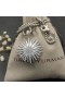 David Yurman 여자 항성 펜던트 목걸이 다이아몬드 스털링 실버 19mm