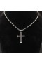 David Yurman 남자의 Chevron 십자가 펜던트 다이아몬드 스털링 실버 33mm
