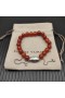 David Yurman 남자의 영적인 구슬 팔찌 스털링 실버 레드 오닉스 8mm