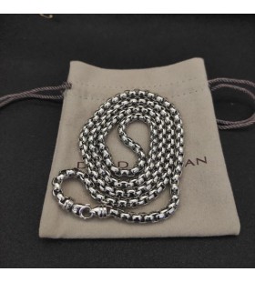 David Yurman 남자의 상자에 체인 목걸이 스털링 실버 5mm