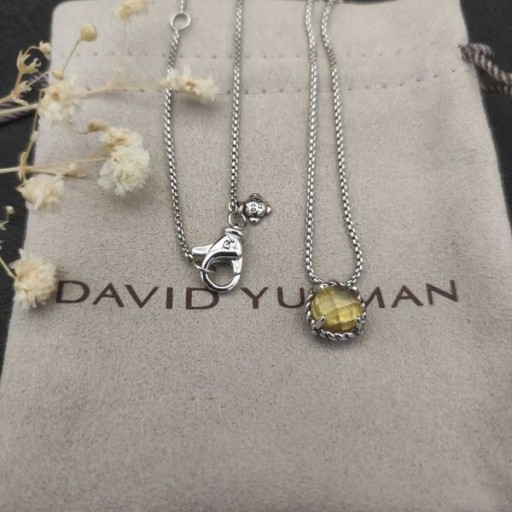 David Yurman Donje Ogrlica sa Ovjesom Petite Chatelaine od Srebra s Цитрином 8 mm