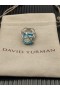 Prsten David Yurman Cable Prelomi od srebra s Plavim ониксом i dijamantima 20,4 mm
