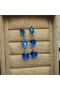 Naušnice David Yurman Marbella od 18 Karatnog Žutog Zlata s Plavim Topaz i Хэмптонским Plavi Topaz 51 mm