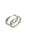 Naušnice, prstenje David Yurman Stax od Bijelo zlato 18 Karata sa dijamantima 23,8 mm