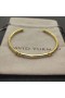 David Yurman Ženska Narukvica-prirubnica Petite Helena Classic Cable Station od 18 Karatnog Žutog Zlata s dijamantima 3 mm