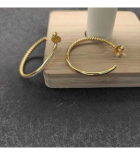 Naušnice, prstenje David Yurman Pavé od 18 Karatnog Žutog zlata s dijamantima, 19 mm