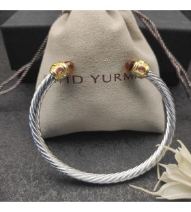 Ženska Narukvica-prirubnica David Yurman Renaissance Cablespira od Srebra sa Žutim Zlatom 18 Karat i цитрином 5 mm