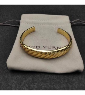Ženski Skulpturalni Narukvica-prirubnica David Yurman od Žutog Zlata 18k 12,9 mm