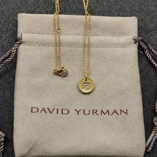 David Yurman Kvinnor Ursprungliga Charm Halsband i 18K Gult Guld med Diamanter F