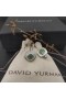David Yurman Albion Örhängen Sterling Silver med Gröna Kristaller och Diamanter 7mm