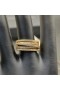David Yurman Pavé Crossover Ring 18K Gult Guld med Diamanter 11mm
