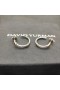 David Yurman Petite Helena Linda Hoop Örhängen Sterling Silver med 18K vitt Guld och Diamanter 3/4in