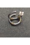 David Yurman Petite Helena Linda Hoop Örhängen Sterling Silver med 18K vitt Guld och Diamanter 3/4in