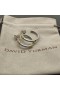 David Yurman Petite Helena Linda Hoop Örhängen Sterling Silver med 18K vitt Guld och Diamanter 3/4in