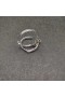 David Yurman Petite X Hoop Örhängen Sterling Silver med Bana Diamanter 12,6 mm