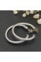 David Yurman Skulpterade Kabel-Hoop Örhängen Sterling Silver 40mm