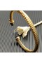 David Yurman Kvinnors Klassisk Kabel-Manschett Armband 18K Gult Guld med Briljanter 5mm