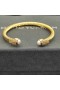 David Yurman Kvinnors Klassisk Kabel-Manschett Armband 18K Gult Guld med Pärlor Och Diamanter 5mm
