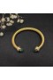 David Yurman Kvinnors Klassisk Cablespira Manschett Armband 18K Gult Guld med Blå Diamanter 7mm