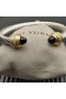 David Yurman Kvinnors Klassisk Cablespira Manschett Armband Sterling Silver med 18K Gult Guld Och Svarta Diamanter 7mm