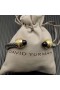 David Yurman Kvinnors Klassisk Cablespira Manschett Armband Sterling Silver med 18K Gult Guld Och Svarta Diamanter 7mm